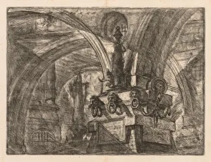 The Prisons: Round Arches Springing from a Square Column, 1745-1750
