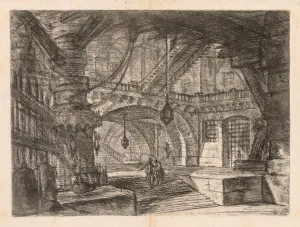 The Prisons: A Wide Hall with Lanterns, 1745-1750. Creator: Giovanni Battista Piranesi (Italian