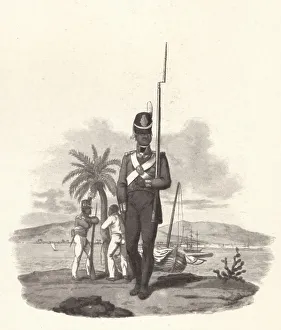 Joseph Constantine Prints: A Private of the 5th West India Regiment, c1812 (1909). Artist: Joseph Constantine Stadler