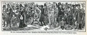 Hymn Prints: Private Frith's View - Members of the Salvation Army, led by General Oscar Wilde, 1881