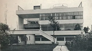 Private House at Garches, near Paris: Garden Front. Architects, Le Corbusier and Pierre Jeanneret