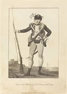 William Blake Gallery: A private Marine of Col. Fourgeouds Corps, 1793. Creator: William Blake