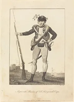 Captain Jg Stedman Prints: A private Marine of Col. Fourgeouds Corps, 1793. Creator: William Blake