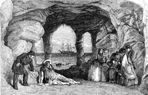 Private Theatricals at Tavistock House - scene from The Frozen Deep, 1857. Creator: Unknown. Private Theatricals at Tavistock House - scene from The Frozen Deep, 1857. Creator: Unknown