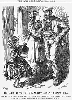 Probable Effect of Mr. Somess Sunday Closing Bill, 1863. Artist: John Leech