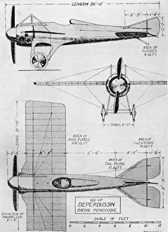 Brett Prints: Probably The Fastest Aeroplane in Existence at the Outbreak of War: The Deperdussin Monoplane (160 Artist)