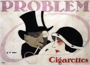 Tobacco Products Prints: Problem Cigarettes, 1912. Artist: Erdt, Hans Rudi (1883-1925)