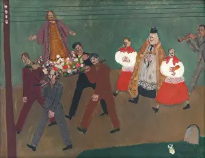 Carrying On Shoulders Prints: Procession, 1934. Creator: Cyprian Majernik