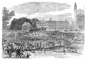 Regatta Prints: Procession of Boats at Cambridge - Three Cheers for the Cambridge Eight
