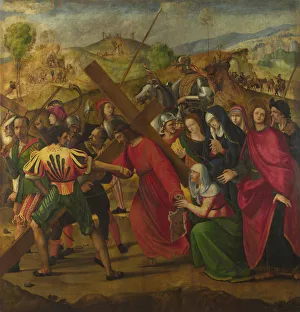 The Procession to Calvary, c. 1505. Artist: Ghirlandaio, Ridolfo (1483-1561) The Procession to Calvary, c. 1505. Artist: Ghirlandaio, Ridolfo (1483-1561)