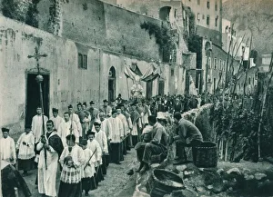 Capri Prints: Procession, Capri, Italy, 1927. Artist: Eugen Poppel