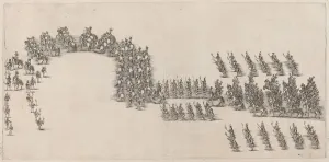 Stefano Della Bella Collection: A Procession of Sixty Cavaliers and Torch Bearers, 1652. Creator: Stefano della Bella