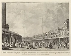 Brostoloni Giovanni Battista Collection: Procession on Corpus Christi Day in the Piazza San Marco, 1763 / 1766