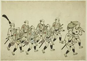 Moronobu Hishikawa Gallery: Procession of a Daimyo, c. 1681 / 84. Creator: Hishikawa Moronobu