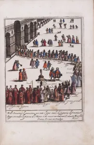 San Marco Prints: Procession of the Doge and his entourage in the Piazza San Marco in Venice, 1609