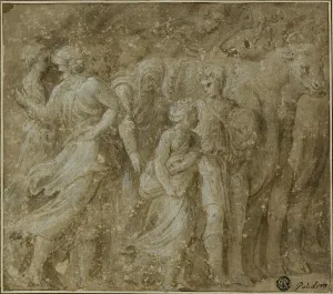 Lead White Prints: Procession of Figures and Oxen, n.d. Creator: Biagio Pupini