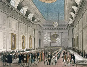 Queen Street Prints: Procession at Freemasons Hall, Queen Street, London, c1780-1812