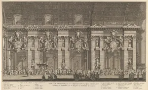 Canonisation Prints: Procession held in Saint Peters Basilica in honor of the Canonization of several Saints