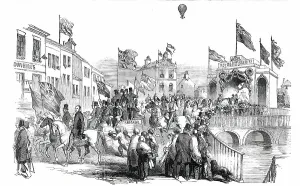 Festal Arch Prints: Procession of the High Sheriff of Lancashire, at Rochdale, 1850. Creator: Unknown