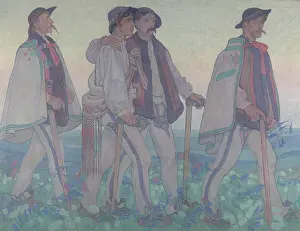 Meadow Prints: Procession of the Highlanders - central part of the Dawn triptych - decorative panneau