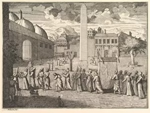 Constantinople Gallery: Procession through the Hippodrome, Constantinople (Aubry de La Mottrayes '