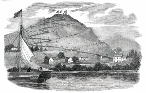 John Barrow Prints: Procession up Hoad-Hill, the Site of the Memorial, 1850. Creator: Unknown