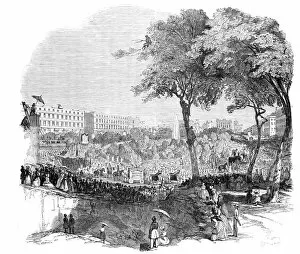 Procession in honour of the late General Jackson, at New York, 1845. Creator: Unknown