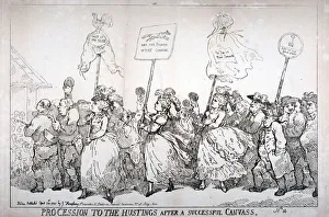 Spencer Prints: Procession to the hustings after a successful canvass, no: 14, 1784