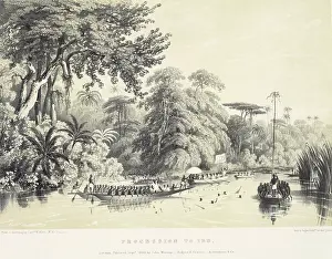 Serenity Prints: Procession to Ibu, 1840. Creator: William Walton