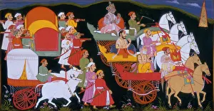 Sadu Prints: Procession of kings, wise men and their attendants, 1713. Creator: Unknown