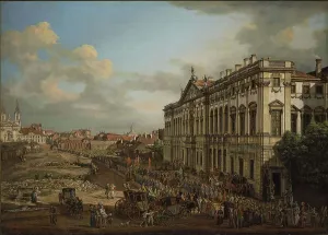Bellotto Prints: The Procession of Our Lady of Grace in Front of Krasinski Palace
