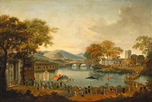 Cymbals Gallery: Procession by a Lake, 19th century. Creator: Unknown