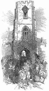 Warwick Warwickshire England Prints: The Procession passing the Hospital, Warwick May Fair Show, 1850. Creator: Unknown