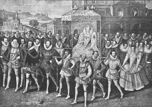 Queen Bess Prints: Procession of Queen Elizabeth to Blackfriars, June 9, 1600, 1890. Creator: Unknown