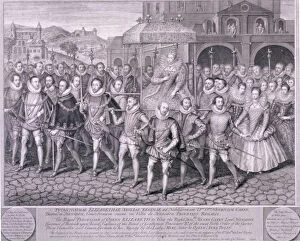 Carey Gallery: Procession of Queen Elizabeth I to Blackfriars, London, 16 June 1600, (1742). Artist