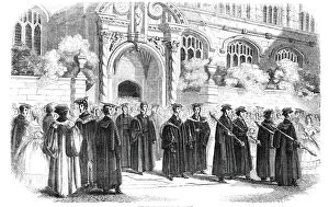 Oxford Gallery: The Procession from St. Mary s, 1844. Creator: Unknown