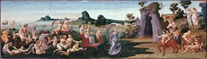 Tempera And Oil On Wood Collection: The procession of Thetis, c. 1490-1499