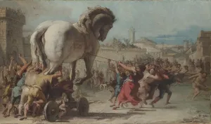 The Procession of the Trojan Horse into Troy, ca 1760. Artist: Tiepolo The Procession of the Trojan Horse into Troy, ca 1760. Artist: Tiepolo