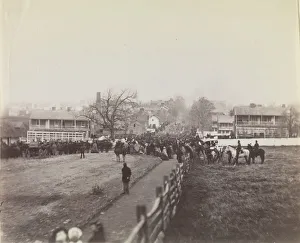 Charles J Prints: Procession of Troops and Civilians on Way to Dedication of Soldiers National