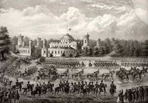 Procession of Tsar Nicholas I into Dormition Cathedral from the Petrovsky Palace during his coronation in 1825, 1826