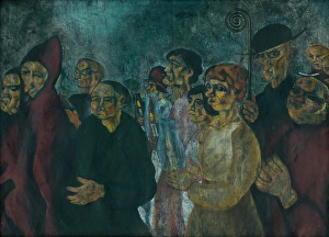 Konstantn Prints: Procession of virgins, 1927. Creator: Konstantin Bauer