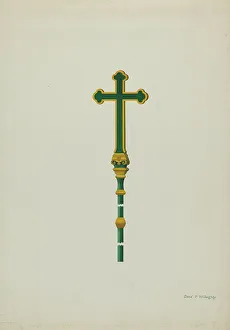 David P Prints: Processional Cross, c. 1936. Creator: David P. Willoughby