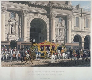 Herald Gallery: Proclaimation of George IVs accession to the throne at the Royal Exchange, London, 1820 (1827)