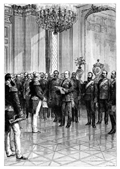 Proclaiming Kaiser Wilhelm I as first German Emperor, Versailles Proclaiming Kaiser Wilhelm I as first German Emperor, Versailles