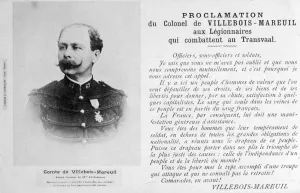 Legionnaire Prints: Proclamation by Colonel Villebois-Mareuil, c1900