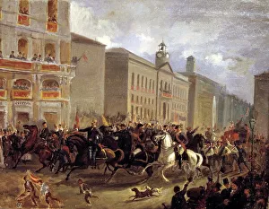 Cuadro Painting Prints: Proclamation of the First Republic in the Puerta del Sol, 1873