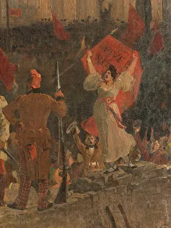 Jean Paul Laurens Prints: Proclamation de la République le 24 février 1848, c.1902. Creator: Jean-Paul Laurens
