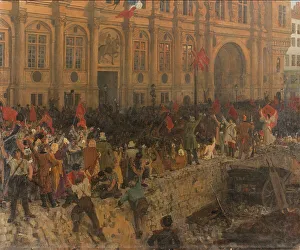 Jean Paul Laurens Prints: Proclamation de la République le 24 février 1848, c.1902. Creator: Jean-Paul Laurens
