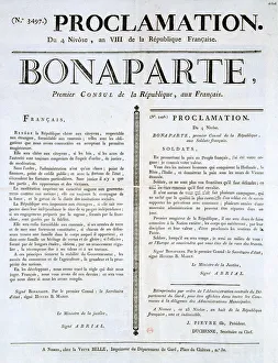 Proclamation of Napoleon as 1st Consul, 19th century