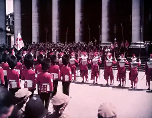 Officials Prints: Proclamation at the Royal Exchange, London, 1952. Creator: Arthur Charles Kirby Ware